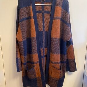 American Eagle Blue and Orange Cardigan Sz Small